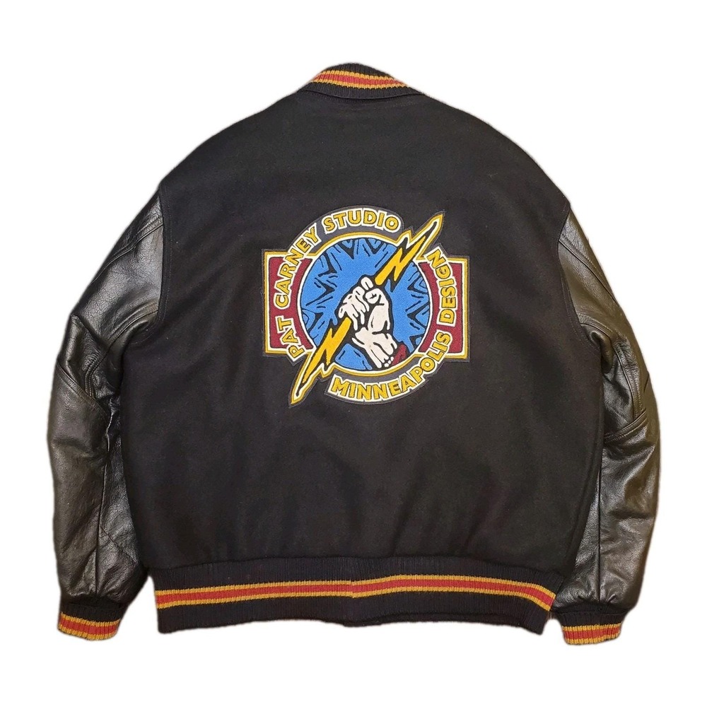 Vintage Letterman Minneapolis Minnesota Design Leather/Wool  Varsity Jacket XL